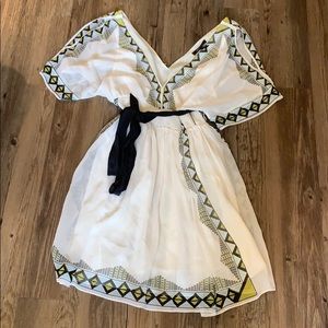 BCBG white print dress